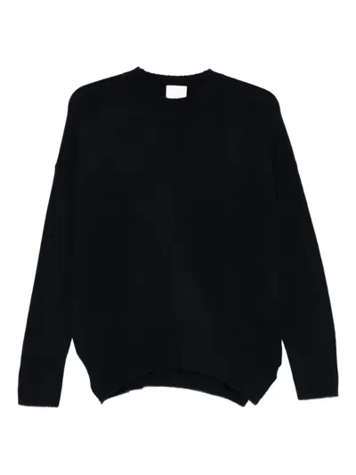 Allude Crew Neck Pullover In Black