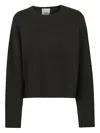 Allude Crew-neck Sweater In Black