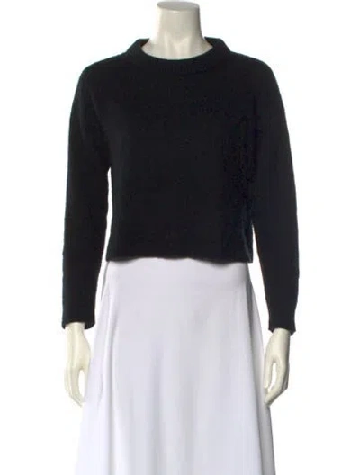 Pre-owned Allude Crew Neck Sweater In Black