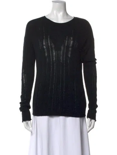 Pre-owned Allude Crew Neck Sweater In Black