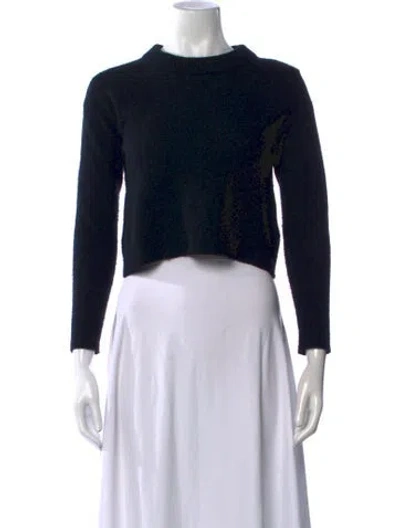 Pre-owned Allude Crew Neck Sweater In Black