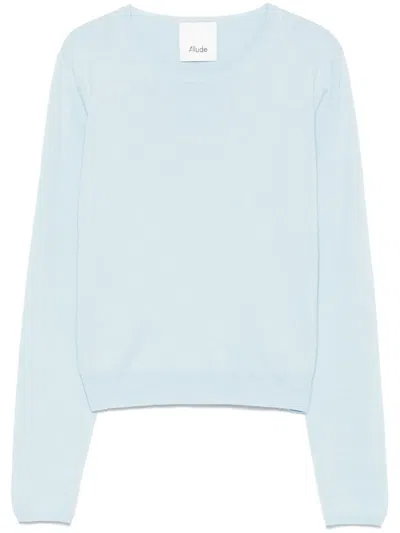Allude Crew-neck Sweater In Blue