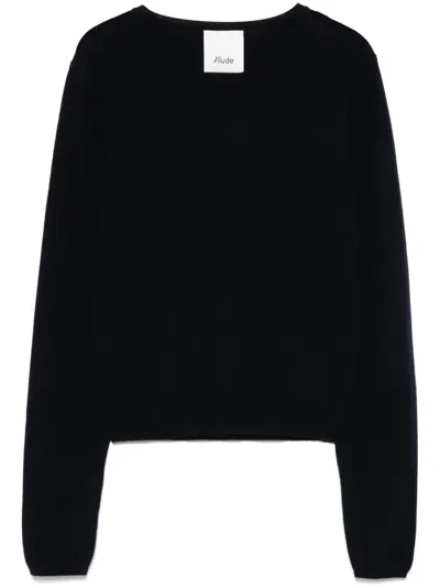 Allude Crew-neck Sweater In Blue