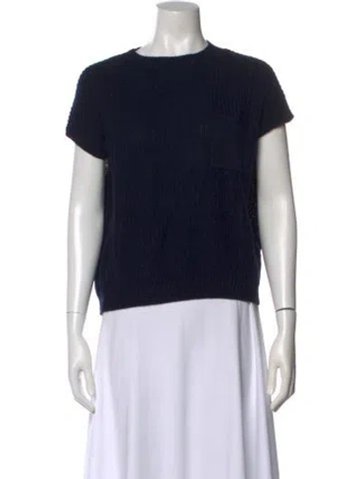 Pre-owned Allude Crew Neck Sweater In Blue