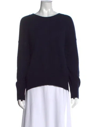 Pre-owned Allude Crew Neck Sweater In Blue