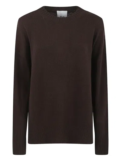 Allude Crew-neck Sweater In Brown