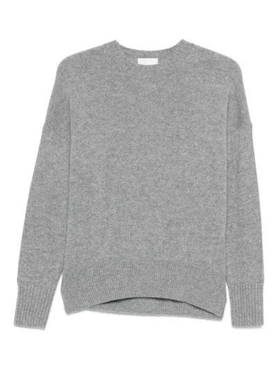 Allude Crew-neck Sweater In Gray