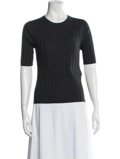 Pre-owned Allude Crew Neck Sweater In Gray