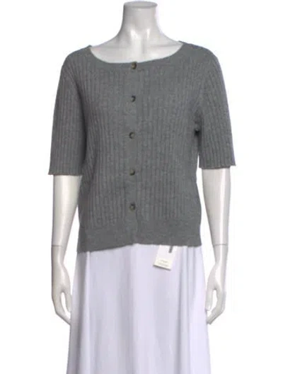 Pre-owned Allude Crew Neck Sweater In Gray