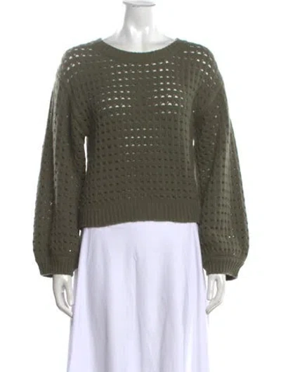 Pre-owned Allude Crew Neck Sweater In Green