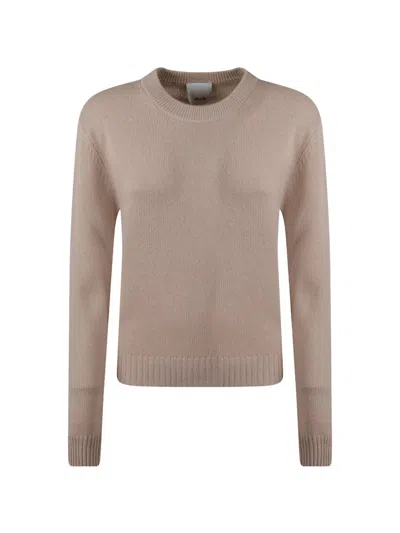 Allude Crew-neck Sweater In Brown
