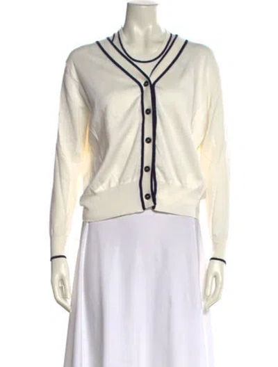 Pre-owned Allude Crew Neck Sweater In Neutral