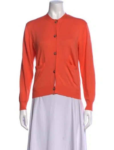 Pre-owned Allude Crew Neck Sweater In Orange