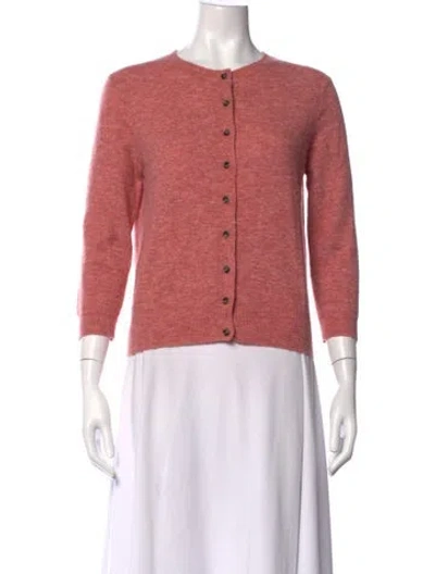 Pre-owned Allude Crew Neck Sweater In Red
