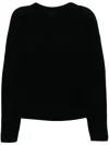 Allude Crew-neck Virgin Wool-blend Jumper In Black