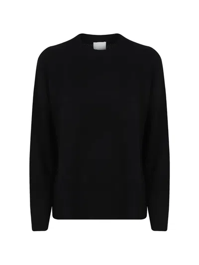 Allude Crew-neck Cashmere Sweater In Black