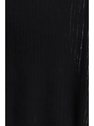 Allude Crew-neck Rib-knit Cashmere Sweater In Black