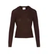 Allude Crewneck Sweater In Brown