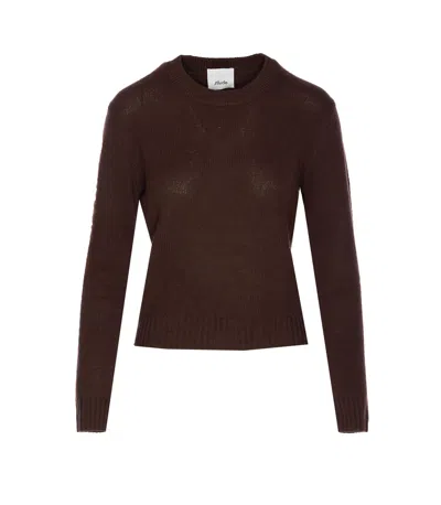 Allude Crewneck Sweater In Brown