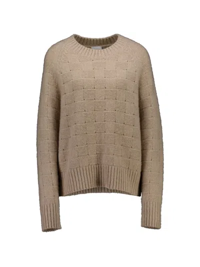 Allude Crew-neck Sweater In Brown