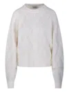 Allude Diamond-pattern Sweater In White