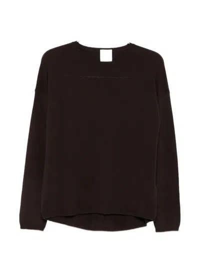 Allude Dropped-shoulder Sweater In Brown