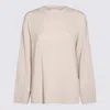 Allude Ecru Wool Knitwear In Beige