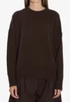 Allude Essential Crewneck Sweater In Brown