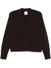 Allude Fine-knit Cardigan In Brown