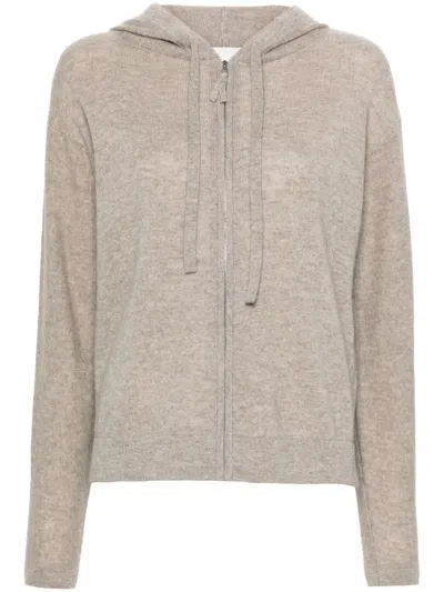 Allude Fine-knit Cardigan In Neutrals