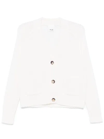 Allude Fine-knit Cardigan In Neutrals