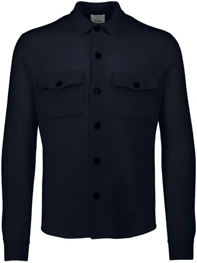 Allude Fine-knit Shirt In Blue