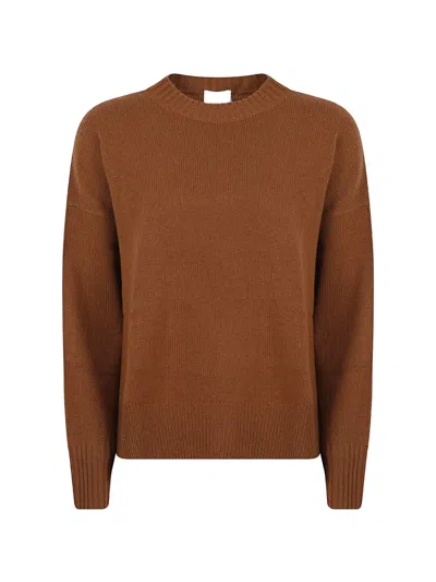 Allude Fine-knit Cashmere Sweater In Brown