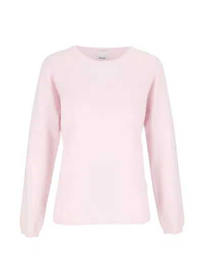 Allude Fine-knit Cashmere Sweater In Pink