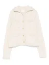 Allude Frayed Pocket Cardigan In Neutral