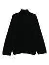 Allude Funnel-neck Sweater In Black