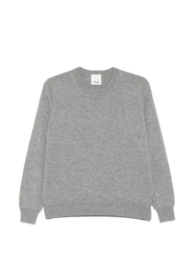 Allude Gray Crewneck Cashmere Sweater