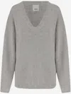 Allude Cotton And Cashmere Sweater In Grey