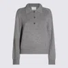 Allude Polo-neck Patch-pocket Sweater In Gray