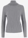 Allude Wool Pullover In Grey