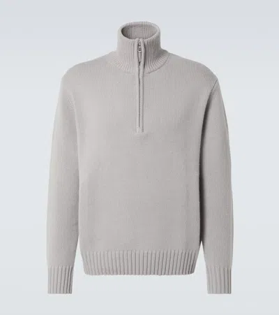 Allude Half-zip Cashmere Sweater In 82