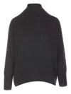 Allude High-neck Cashmere Sweater In Gray