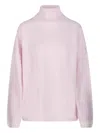 Allude High-neck Cashmere Sweater In Pink