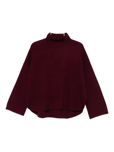 Allude High-neck Jumper In Red