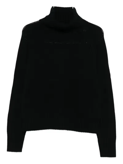 Allude High-neck Sweater In Black