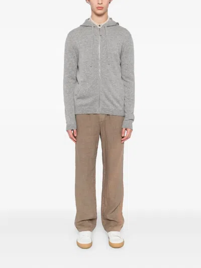 Allude Hooded Cardigan In Gray