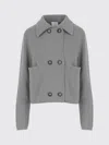 Allude Sophisticated Wool And Cashmere Jacket With Double-breasted Closure In Gray