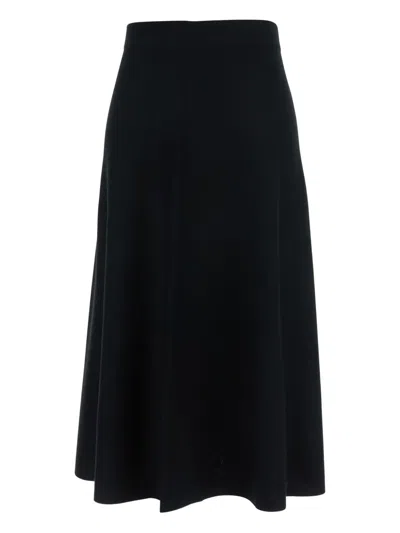 ALLUDE KNIT FLARED A-LINE SKIRT