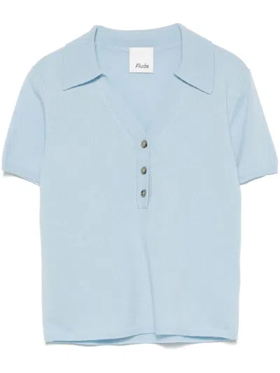 Allude Gestricktes Poloshirt In Blau