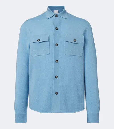 Allude Knitted Wool And Cashmere Shirt In Multi
